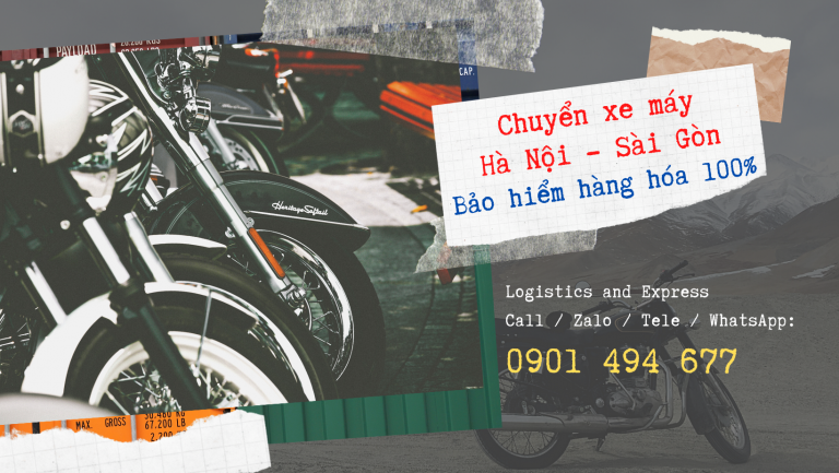 Vận chuyển xe máy từ Hà Nội vào Sài Gòn | Bảo hiểm hàng hóa 100%