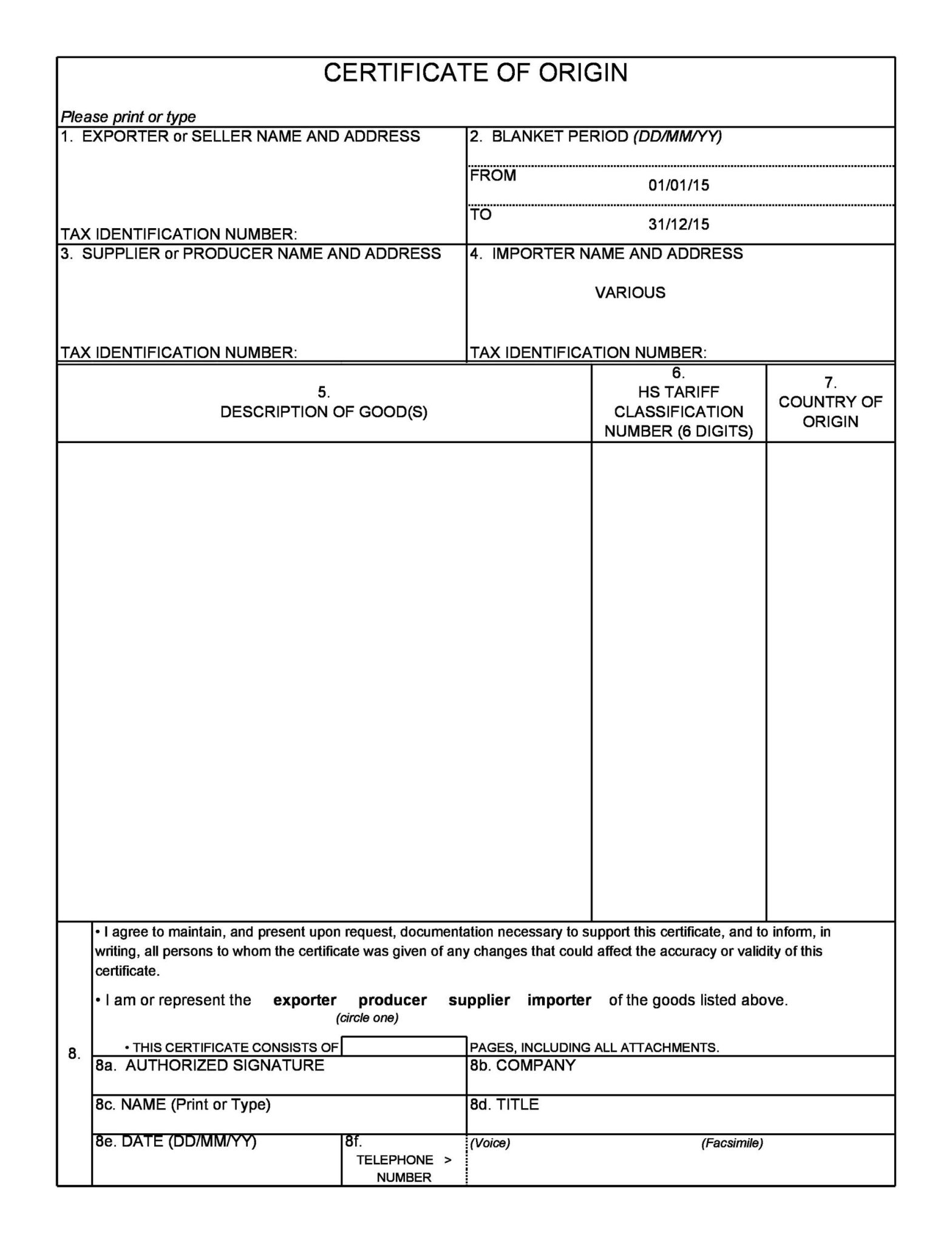 Gi y Ch ng Nh n Xu t X Certificate Of Origin C O L G C ng Ty 
