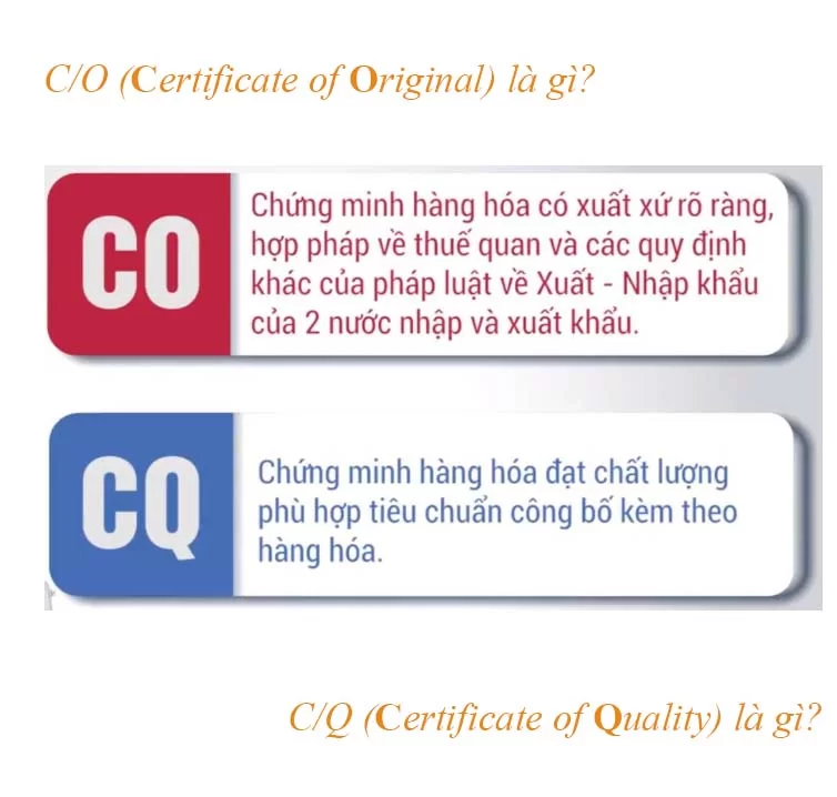 CO là gì? CQ là gì? Phân biệt Kiểm tra chứng nhận CO và CQ?