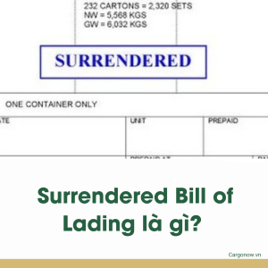 Surrendered Bill of Lading (Vận đơn điện giao hàng – Vận đơn xuất trình)