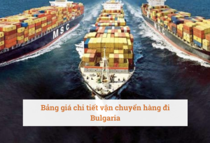 DỊCH VỤ GỬI HÀNG HOÁ ĐI BULGARIA ĐƯỜNG BIỂN